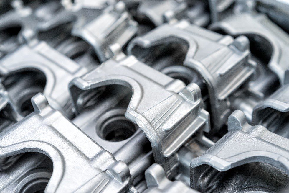 Many aluminum casted parts, showing the incredible quality of aluminum casting.